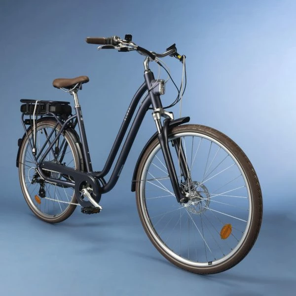 VELO DE VILLE ELECTRIQUE ELOPS 900 E CADRE BAS BLEU MARINE – Image 5