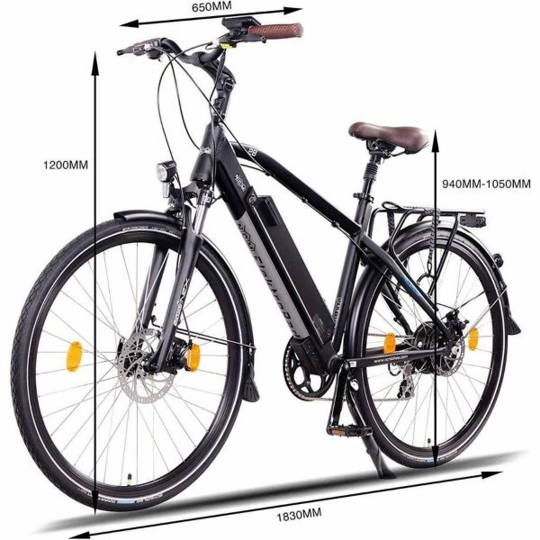 VÉLO ELECTRIQUE URBAIN NCM VENICE PLUS - 28", 250W, BATTERIE 48V 16AH 768WH – Image 5