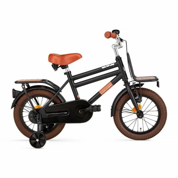 VÉLO ENFANT SUPERSUPER COOPER BAMBOO - 14 POUCES - NOIR MAT