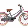 VÉLO ENFANT SUPERSUPER LOLA - FILLES - 18 POUCES - GRIS / ROSE