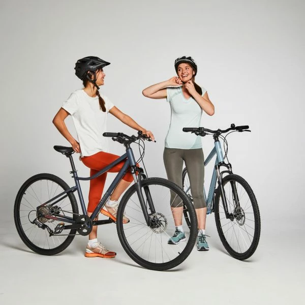 VÉLO TOUT CHEMIN RIVERSIDE 500 BLEU NUIT – Image 3