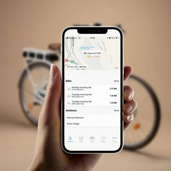 VÉLO VILLE ÉLECTRIQUE CONNECTÉ ELOPS 920 E CONNECT LF BLANC – Image 3