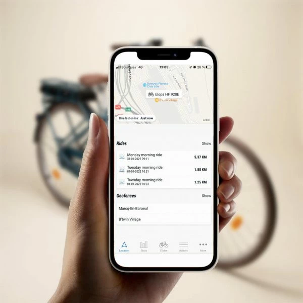 VÉLO VILLE ÉLECTRIQUE CONNECTÉ ELOPS 920 E CONNECT LF VERT FONCÉ – Image 3