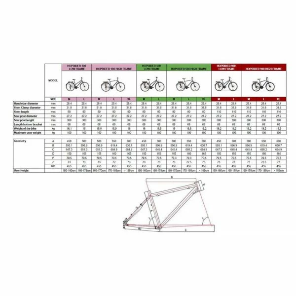 VELO VILLE LONGUE DISTANCE HOPRIDER 100 CADRE BAS â Image 13