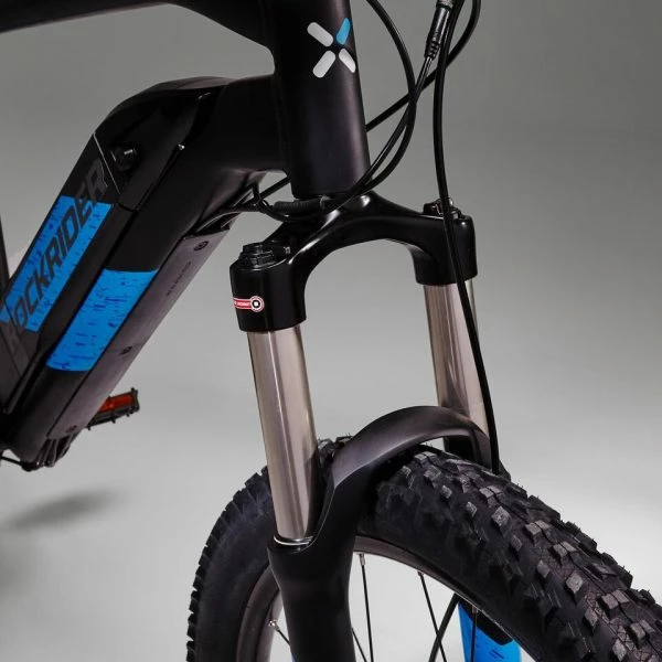 VÉLO VTT ÉLECTRIQUE E-ST 500 V2 NOIR BLEU 27,5" – Image 14