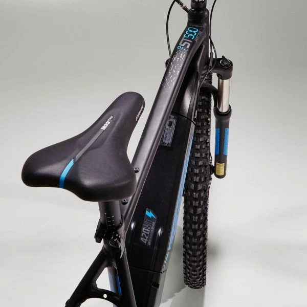 VÉLO VTT ÉLECTRIQUE E-ST 500 V2 NOIR BLEU 27,5" – Image 16