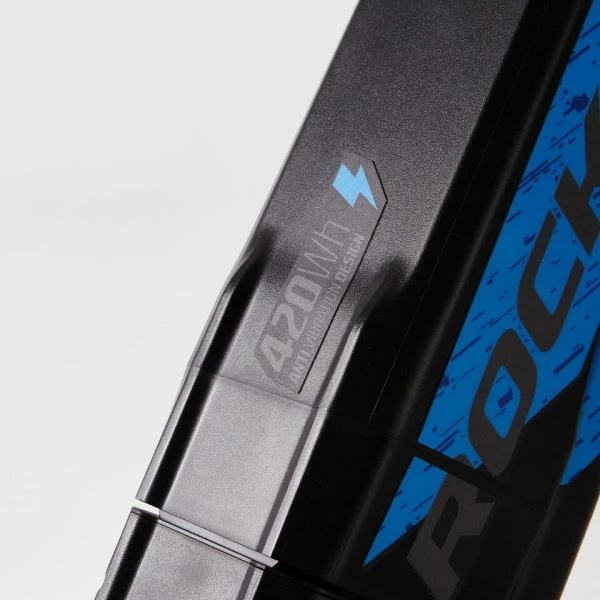 VÉLO VTT ÉLECTRIQUE E-ST 500 V2 NOIR BLEU 27,5" – Image 4