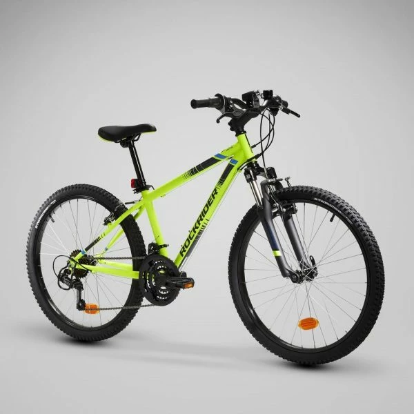 VTT ENFANT ROCKRIDER ST 500 24 POUCES 9-12 ANS JAUNE FLUO â Image 2