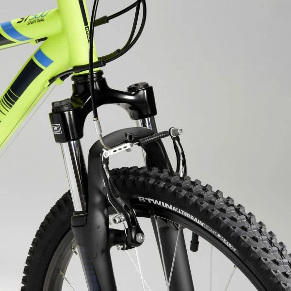 VTT ENFANT ROCKRIDER ST 500 24 POUCES 9-12 ANS JAUNE FLUO â Image 3
